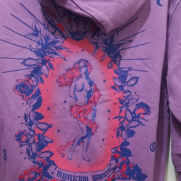 NTW UO Mystical Goddess Nate Hoodie Purple Oversized Sweatshirt Hoodie - Picture 2 of 9